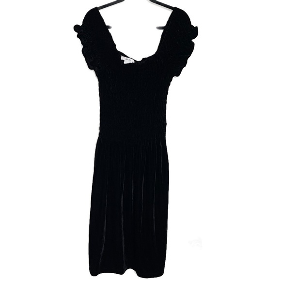 JUST LOVE Women’s Velvet Off Shoulder Black Dress - Small - Picture 1 of 8